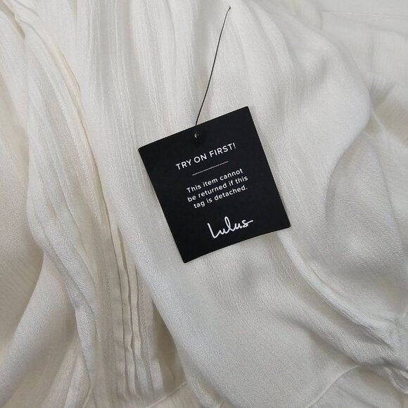 Lulus Women's Ivory Embroidered Flowy Sleeveless Boho Maxi Dress Size XS NWTT - Picture 11 of 14